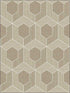 3D Hexagon fabric in soft brown color - pattern number RM70406 - by Casa Mia in the Zircon collection