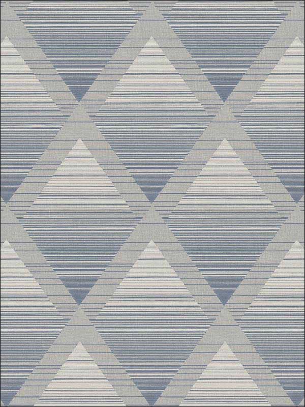 Metallic Rhombus wallpaper in grey soft blue color - pattern number RM70802 - by Casa Mia in the Zircon collection