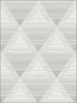 Metallic Rhombus fabric in grey soft beige color - pattern number RM70807 - by Casa Mia in the Zircon collection