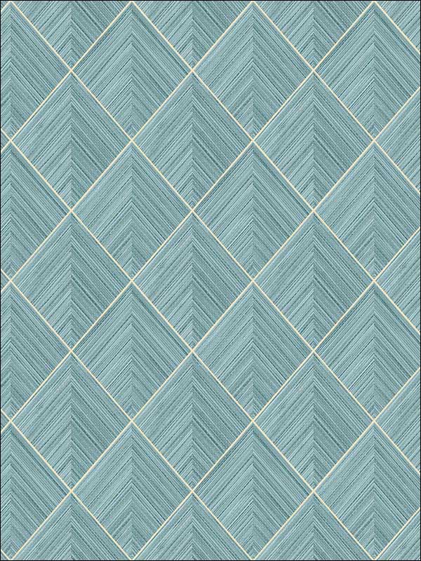 3D Pyramid Grasscloth fabric in soft blue color - pattern number RM71004 - by Casa Mia in the Zircon collection
