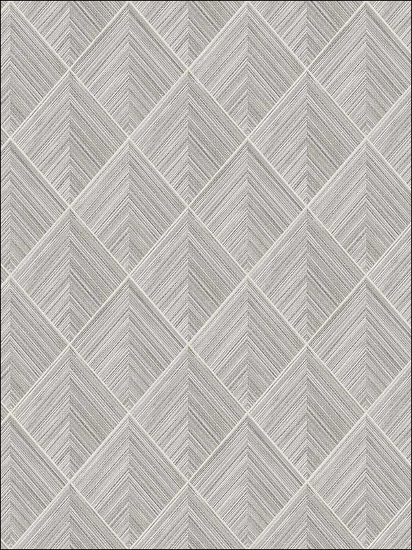 3D Pyramid Grasscloth fabric in grey color - pattern number RM71010 - by Casa Mia in the Zircon collection