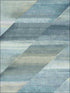 Rainbow Diagonals fabric in steel blue and stone color - pattern number RY30304 - by Seabrook in the Boho Rhapsody collection