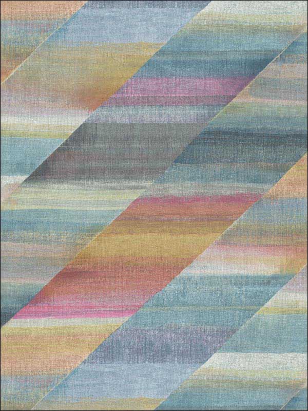 Rainbow Diagonals fabric in aged wine and antique gold color - pattern number RY30313 - by Seabrook in the Boho Rhapsody collection