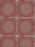 Mandala Boho Tile wallpaper in cabernet and aloe green color - pattern number RY30710 - by Seabrook in the Boho Rhapsody collection