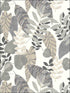 Tropicana Leaves wallpaper in charcoal stone and daydream gray color - pattern number RY30908 - by Seabrook in the Boho Rhapsody collection