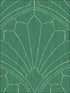 Scallop Medallion wallpaper in jade and ivory color - pattern number RY31504 - by Seabrook in the Boho Rhapsody collection