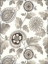 Calypso Paisley Leaf wallpaper in stone and latte color - pattern number RY31200 - by Seabrook in the Boho Rhapsody collection