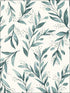 Magnolia Home Olive Branch Peel and Stick wallpaper in teal color - pattern number PSW1002RL - by Magnolia Home by Joanna Gaines in the Magnolia Home Peel and Stick Wallpaper collection