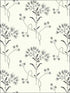 Magnolia Home Wildflower Peel and Stick fabric in black and white color - pattern number PSW1153RL - by Magnolia Home by Joanna Gaines in the Magnolia Home Peel and Stick Wallpaper collection