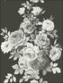Magnolia Home Tea Rose Peel and Stick fabric in black and white color - pattern number PSW1156RL - by Magnolia Home by Joanna Gaines in the Magnolia Home Peel and Stick Wallpaper collection
