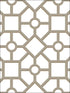 Hedgerow Trellis Peel and Stick wallpaper in taupe and gold color - pattern number PSW1026RL - by York in the York Premium Peel and Stick Tropics Wallpaper collection