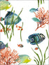 Tropical Reef Peel and Stick wallpaper in multicolor color - pattern number PSW1033RL - by York in the York Premium Peel and Stick Tropics Wallpaper collection