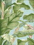 Banana Leaf Peel and Stick wallpaper in blue and green color - pattern number PSW1036RL - by York in the York Premium Peel and Stick Tropics Wallpaper collection