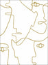 Pablo Portraits Peel and Stick fabric in gold metallic color - pattern number PSW1054RL - by York in the York Premium Peel and Stick Line Art Wallpaper collection