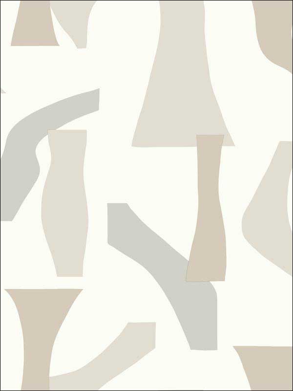 Modernist Peel and Stick fabric in neutral color - pattern number PSW1056RL - by York in the York Premium Peel and Stick Geometrics Wallpaper collection