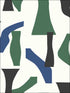 Modernist Peel and Stick fabric in green and blue color - pattern number PSW1057RL - by York in the York Premium Peel and Stick Geometrics Wallpaper collection