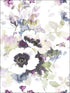 Garden Anemone Peel and Stick fabric in lilac and green color - pattern number PSW1082RL - by York in the York Premium Peel and Stick Watercolors Wallpaper collection