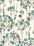 Flourish Peel and Stick fabric in turquoise color - pattern number PSW1096RL - by York in the York Premium Peel and Stick Simply Candice Wallpaper collection