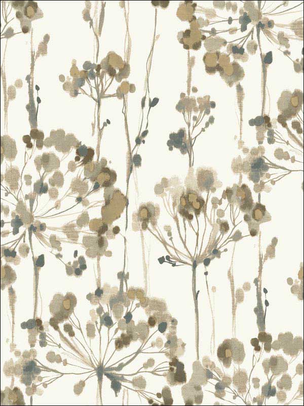 Flourish Peel and Stick fabric in neutral color - pattern number PSW1097RL - by York in the York Premium Peel and Stick Simply Candice Wallpaper collection