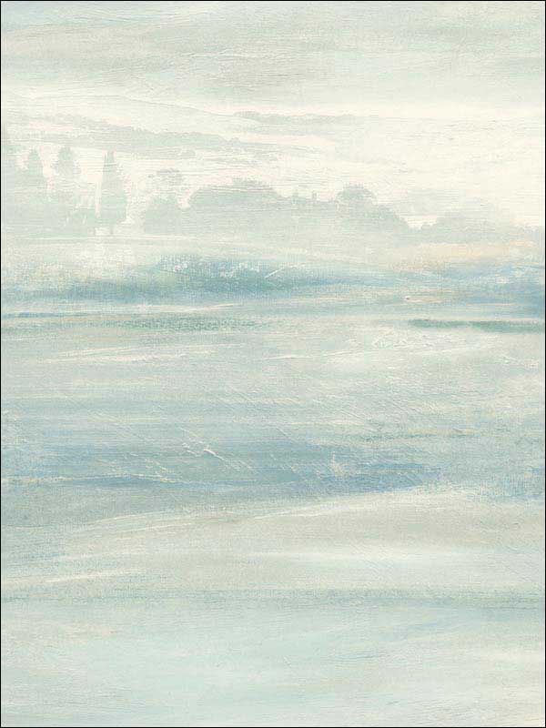 Soothing Mists Scenic Peel and Stick fabric in blue color - pattern number PSW1099RL - by York in the York Premium Peel and Stick Simply Candice Wallpaper collection