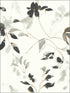 Linden Flower Peel and Stick fabric in black color - pattern number PSW1103RL - by York in the York Premium Peel and Stick Simply Candice Wallpaper collection