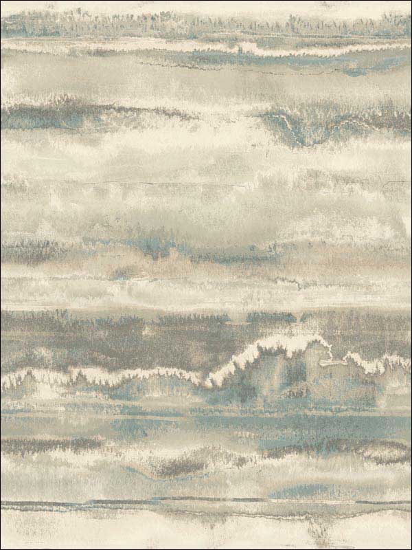 High Tide Peel and Stick fabric in taupe and blue color - pattern number PSW1105RL - by York in the York Premium Peel and Stick Simply Candice Wallpaper collection