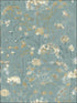 Botanical Fantasy Peel and Stick fabric in blue and beige color - pattern number PSW1106RL - by York in the York Premium Peel and Stick Simply Candice Wallpaper collection