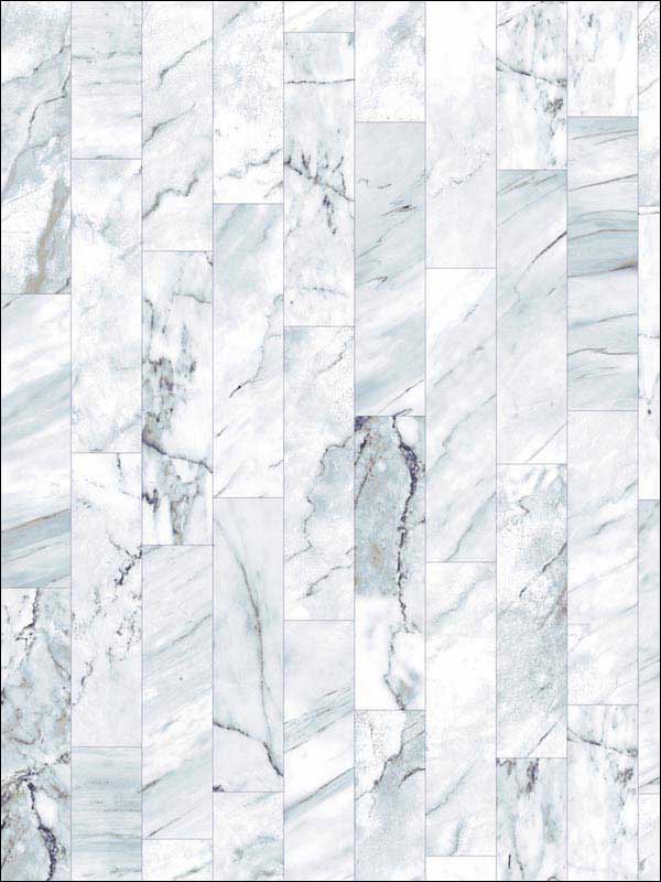 Marble Planks Peel and Stick fabric in light blue color - pattern number PSW1120RL - by York in the York Premium Peel and Stick Stonework Wallpaper collection
