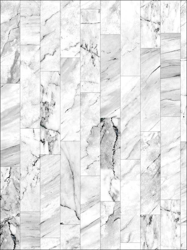 Marble Planks Peel and Stick fabric in gray color - pattern number PSW1121RL - by York in the York Premium Peel and Stick Stonework Wallpaper collection