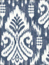 Hawthorne Ikat Peel and Stick wallpaper in blue color - pattern number PSW1143RL - by York in the York Premium Peel and Stick Coastal Wallpaper collection