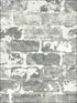 Weathered Gray Brick Peel and Stick wallpaper in gray and ivory color - pattern number NW32308 - by NextWall in the Peel and Stick Wallpaper by Nextwall collection