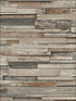 Reclaimed Wood Plank Peel and Stick wallpaper in charcoal and brown color - pattern number NW32601 - by NextWall in the Peel and Stick Wallpaper by Nextwall collection