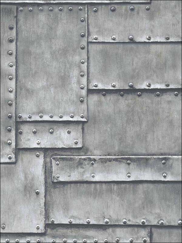 Fuselage Panel Peel and Stick wallpaper in charcoal color - pattern number NW33808 - by NextWall in the Peel and Stick Wallpaper by Nextwall collection
