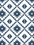 Southwest Tile Peel and Stick wallpaper in navy blue color - pattern number NW34202 - by NextWall in the Peel and Stick Wallpaper by Nextwall collection