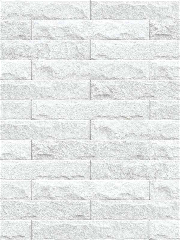 Limestone Brick Peel and Stick wallpaper in eggshell and gray color - pattern number NW34400 - by NextWall in the Peel and Stick Wallpaper by Nextwall collection