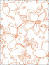 Linework Floral Peel and Stick wallpaper in orange color - pattern number NW34905 - by NextWall in the Peel and Stick Wallpaper by Nextwall collection
