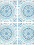 Mandala Peel and Stick wallpaper in teal and blue color - pattern number NW35102 - by NextWall in the Peel and Stick Wallpaper by Nextwall collection