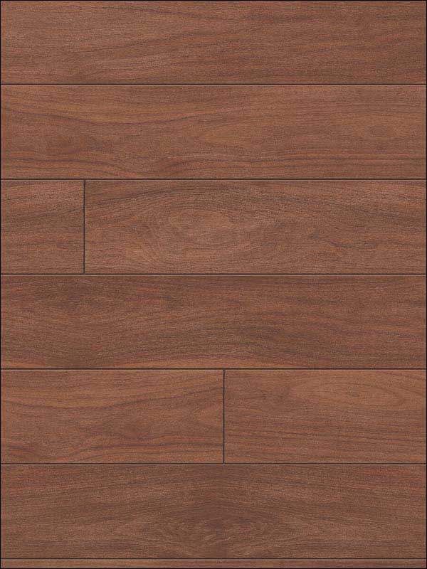 Teak Planks Peel and Stick wallpaper in mahogany color - pattern number NW35405 - by NextWall in the Peel and Stick Wallpaper by Nextwall collection