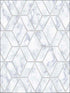 Marble Tile Peel and Stick wallpaper in gray and metallic silver color - pattern number NW35700 - by NextWall in the Peel and Stick Wallpaper by Nextwall collection