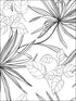 Spider Plants Peel and Stick wallpaper in grayscale color - pattern number NW36300 - by NextWall in the Peel and Stick Wallpaper by Nextwall collection