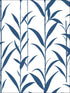 Bamboo Leaves Peel and Stick fabric in navy blue and white color - pattern number NW36412 - by NextWall in the Peel and Stick Wallpaper by Nextwall collection