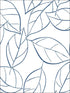 Tossed Leaves Peel and Stick wallpaper in navy blue color - pattern number NW36502 - by NextWall in the Peel and Stick Wallpaper by Nextwall collection
