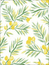 Lemon Branch Peel and Stick wallpaper in lemon and sage color - pattern number NW36703 - by NextWall in the Peel and Stick Wallpaper by Nextwall collection