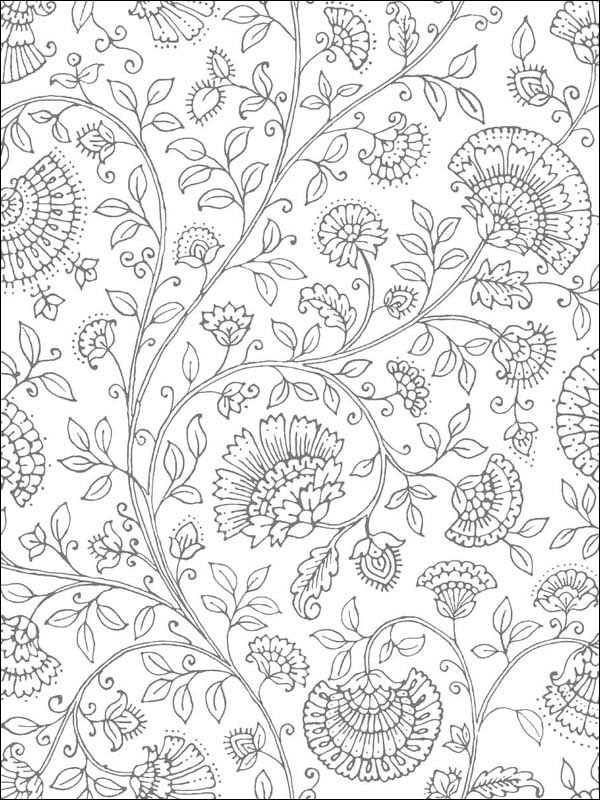 Paisley Trail Peel and Stick wallpaper in slate gray color - pattern number NW36808 - by NextWall in the Peel and Stick Wallpaper by Nextwall collection