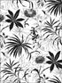 Tropical Garden Peel and Stick wallpaper in black and white color - pattern number NW37300 - by NextWall in the Peel and Stick Wallpaper by Nextwall collection