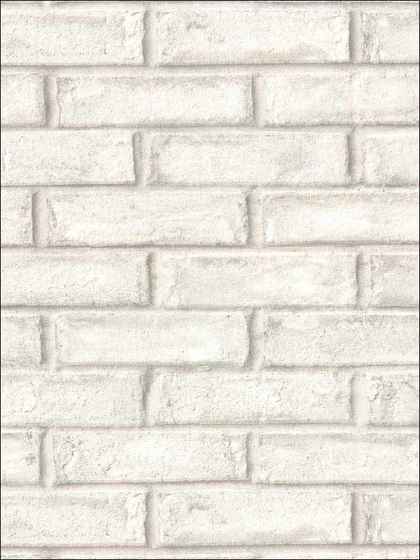 Appleton Faux Weathered Brick fabric in off white color - pattern number 2921-50110 - by Warner in the Warner Textures IX 2754 Mainstreet collection