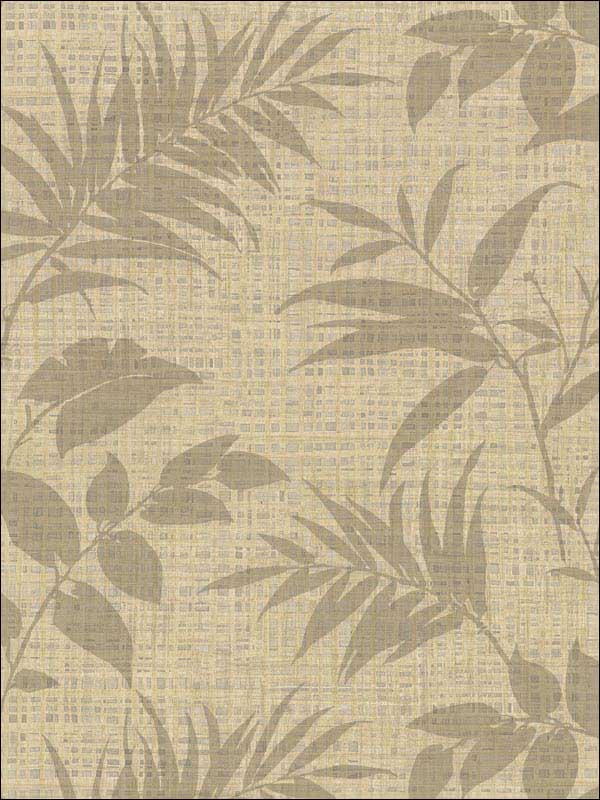 Chandler Botanical Faux Grasscloth fabric in khaki color - pattern number 2921-50806 - by Warner in the Warner Textures IX 2754 Mainstreet collection