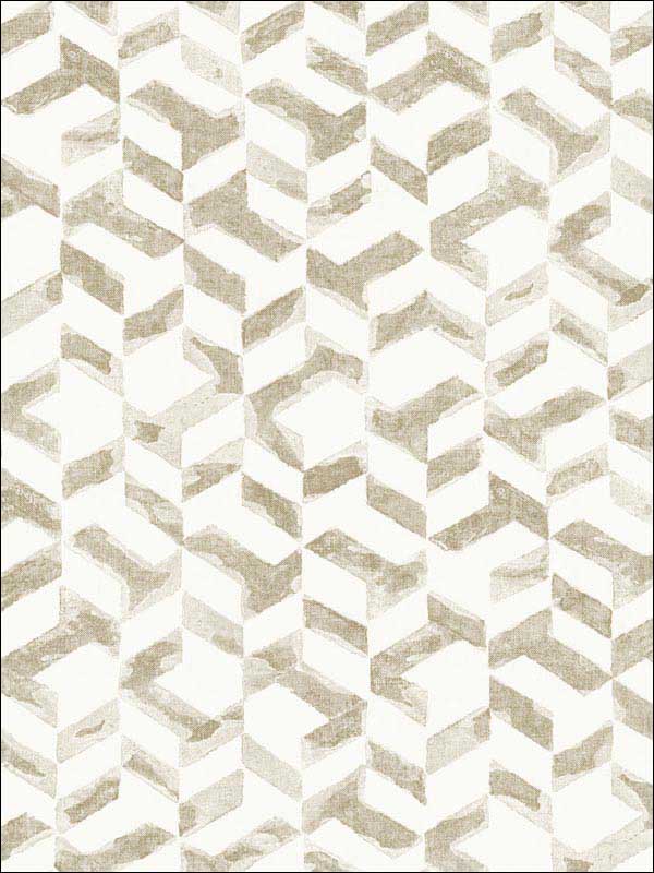Instep Abstract Geometric fabric in champagne color - pattern number 2902-25500 - by A Street Prints in the Theory collection