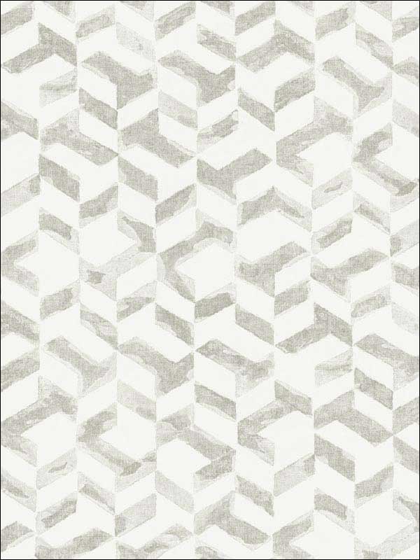 Instep Abstract Geometric fabric in pewter color - pattern number 2902-25502 - by A Street Prints in the Theory collection