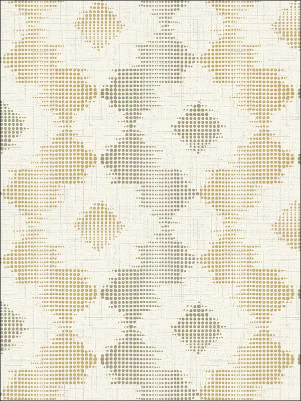 Babylon Abstract Floral fabric in mustard color - pattern number 2902-25522 - by A Street Prints in the Theory collection